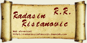 Radašin Ristanović vizit kartica